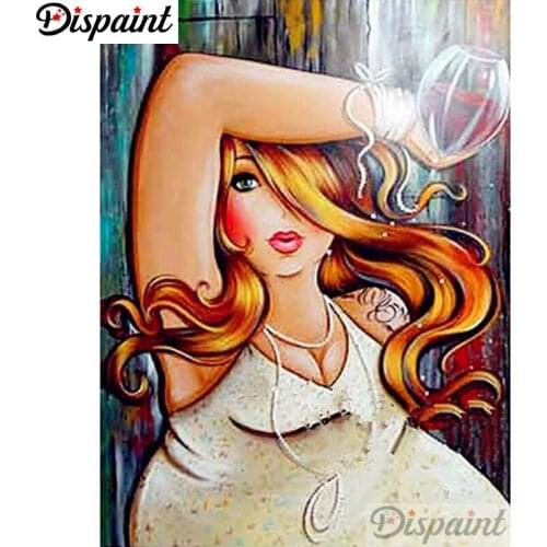 Dispaint Full Square/Round Drill 5D DIY Diamond Painting "Fat woman" Embroidery Cross Stitch 3D Home Decor A06322