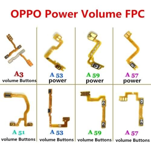 For OPPO A3 A51 A53 A57 A59 Power Volume FPC FFC Motherboard Ring Silent Switch Home Menu Button Repair Part