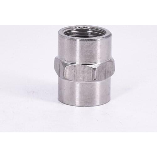 DN15 1/2" BSP Female Coupling 201 Stainless Steel Pipe Fitting Connector Plumbing Adapter Length 32.5mm