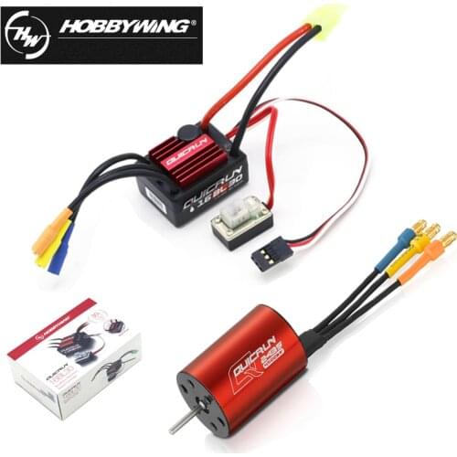 Hobbywing QuicRun WP-16BL30 Brushless Speed Controller 30A ESC+2435 4500kv Motor For 1/16 & 1/18 RC Car