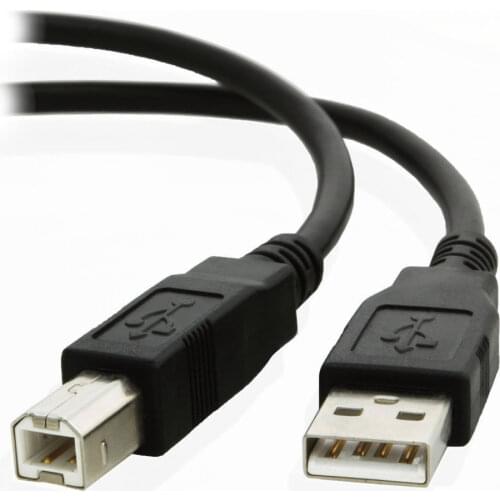 0.5m USB 2.0 High Speed Cable Printer Lead A to B Black Shielded 28AWG 50CM