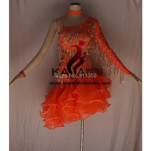 KAKA-L1520,Women Dance Wear,Girls Fringe Latin Dress,Salsa Dress Tango Samba Rumba Chacha Dress,women dress
