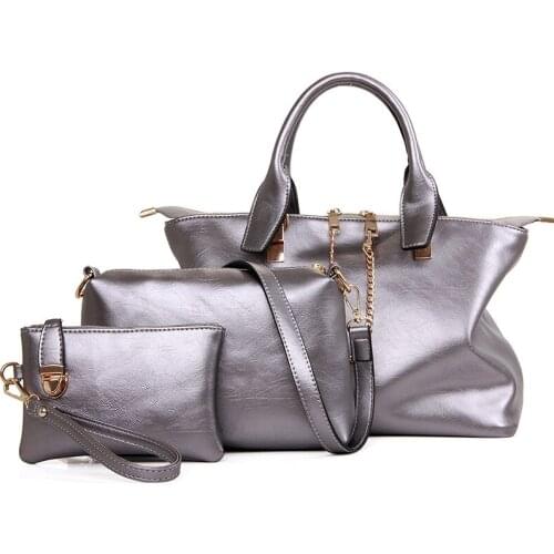 Hot selling composite bag set of 3 stylish PU leather women luxury handbag fashion high quality crossbody bag shoulder bag