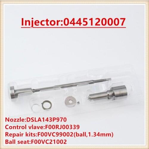 Overhaul kits 0445120007 /0986435508 nozzle repair kits DSLA143P970 F00RJ00339 for 2830957 2830224 2830957