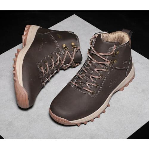 Hemmyi Hiking Shoes Men Winter Boots Outdoor Casual Shoes Cotton Fabric Big Size 39-48 Men Winter Sneakers Men Hunting Boot