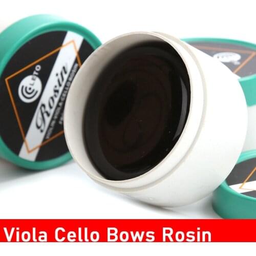 LETO 506 Round Shape Violin Viola Cello Bows Musical Instrument Rosin Black with Cloth