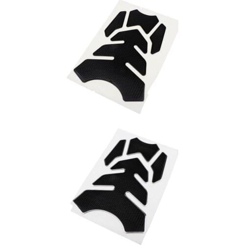 MagiDeal 2 Set Fuel Tank Gel Decal Gas Cap Pad Sticker for Motorcycle, Black