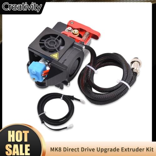 Upgrade MK8 Direct Drive Extruder Short Range Drive Metal Hotend Kit with Pulley Turbo Fan for Ender 3/CR-10/CR-10S/S4/S5/TEVO