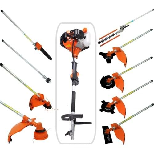 Multi 52CC 2-strokes 9 in 1 Multi brush cutter grass trimmer lawn mower tree pruner tool garden work