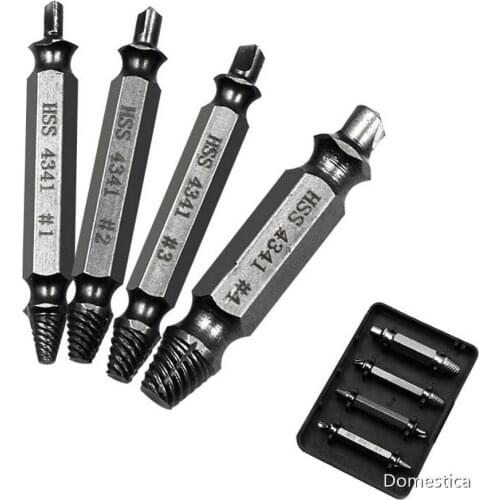 Damaged Screw Extractor Drill Bits High Strength Guide Set Broken Speed Out Easy out Bolt Stud Stripped Screw Remover Tool