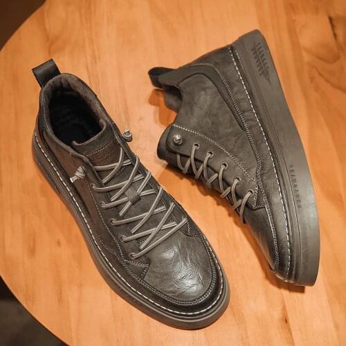 2020 New Soft Spring New Board Shoes Leather Casual Mens Shoes Sneakers Mens Shoes