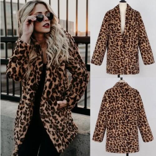 Autumn faux mink leather jacket womens winter Leopard fur leather coat women slim jackets jaqueta de couro fashion