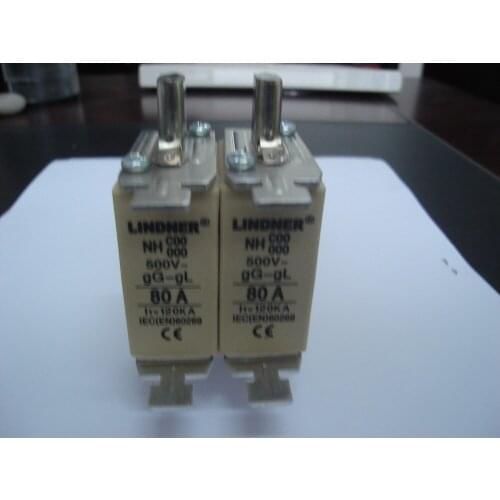 Fuses: LINDNER NHC00 NH000 80A 500V / NHC00 NH000 100A 500V 120KA gG/gL