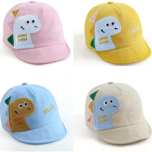 Spring Summer Baby Baseball Cap Soft Eaves Cartoon Dinosaur Baby Hat For Boy Girls Sun Hat Outdoor Children Kids Hat Caps 1-3Y