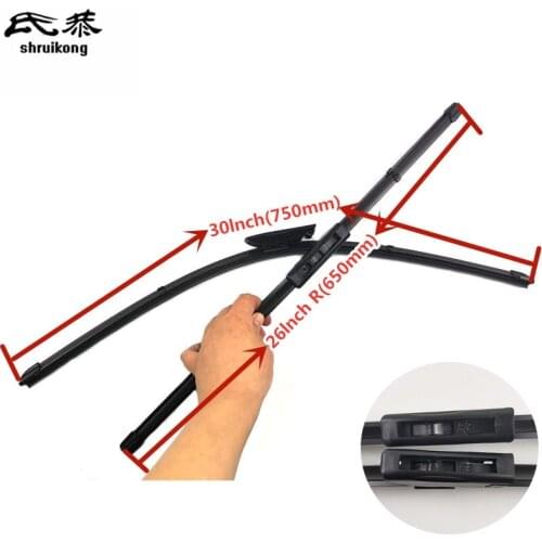 2pcs/lot Wiper blades for Renault Scenic 3 and Grand Scenic 3 (From 2009 onwards) 30"+26R" fit bayonet type wiper arms only