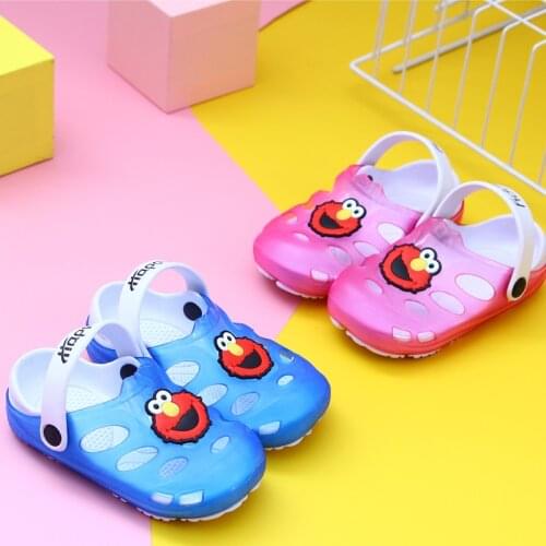 KINE PANDA Kids Slippers Boy Girl Sandals Summer Toddler Baby Shoes Beach Slides Unicorn Sesame Street Elmo 1 3 5 7 9 Years Old