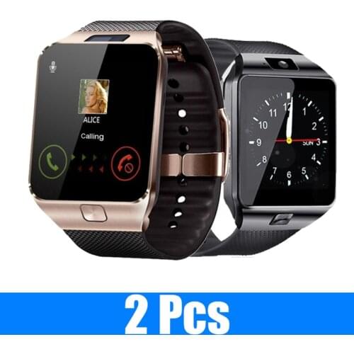 2 PCS DZ09 Call Smartwatches Fitness Tracker Smart Watch Wristwatch Support TF SIM Remote Control Music Camera for iOS Android