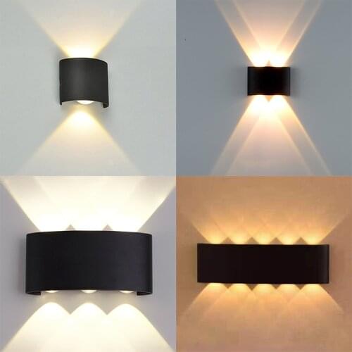 LED Wall Lamp IP65 Outdoor Waterproof Modern Aluminum Porch Lighting Warm White Stairs Light LED Light Indoor Arc Wall Lamp