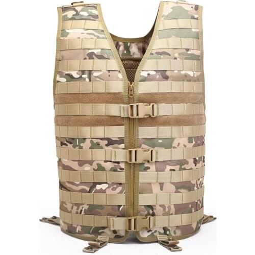 Tactical Vest Molle Modular Utility Mesh Vest Outdoor Camouflage Vest Gear CS Wargame Hunting Breathable Waistcoat Adjustable