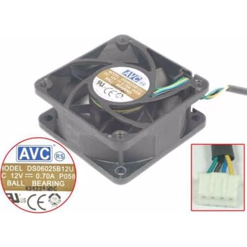 AVC DS06025B12U P058 DC 12V 0.70A 60X60X25mm Server Cooling Fan