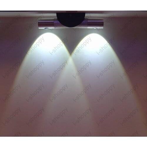 Rotatable 2W LED Wall Mirror Picture Light, Modern Decor, Fixture Lamp Sconces, Studio Store Living Room Bedroom Hall Gallery