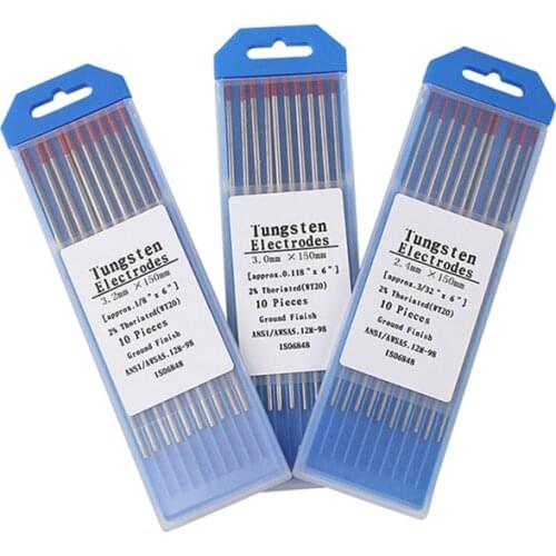WT20 argon arc welding rod tantalum tungsten electrode red head tungsten needle tungsten rod 1.6 2.0 2.4 3.0 3.2 4.0 x 150
