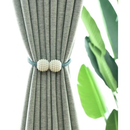 Pearl Magnetic Curtain Clip Curtain Holder Tieback Buckle Clips Hanging Ball Buckle Tie Back Window Accessories Home Decoration
