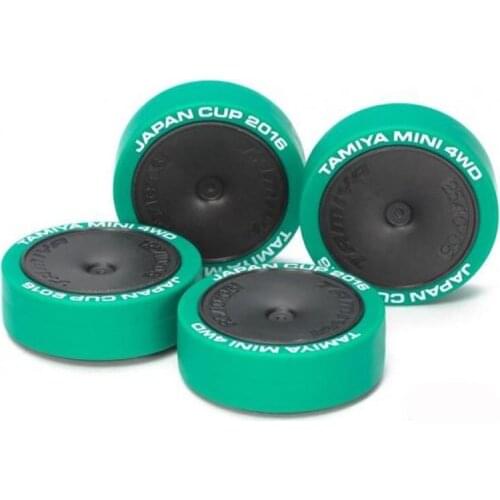 Hard Large Dia. Low Profile Tire & Carbon Wheel Set J-CUP 2016 95094 Spare Parts for Tamiya Mini 4WD Racing Car Model