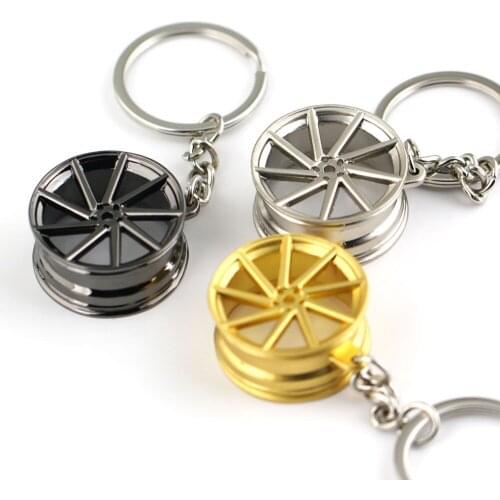 10pcs/lot wheel hub keychain key ring wheel rim key chain key holder high quality car portachiavi chaveiro llaveros hombre
