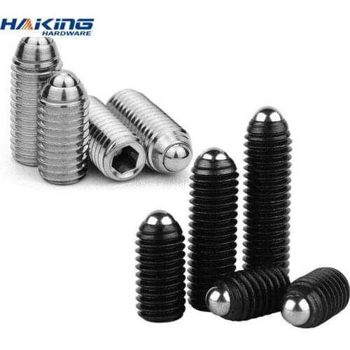 2/10X M3 M4 M5 M6 M8 M10 M12 Black Grade 12.9 304 stainless steel Hex Socket Allen Spring Ball Plunger Grub Point Set Screw Bolt