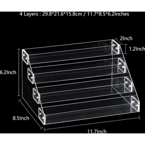4-layer Multi-function Large-capacity Nail Polish Display Stand Acrylic Transparent Display Stand Cosmetic Storage Box Notch 5cm
