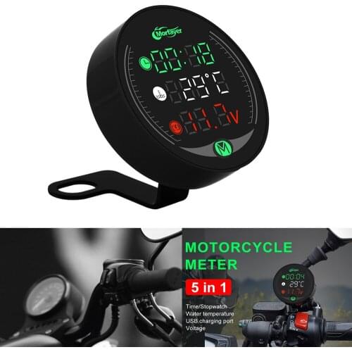 5-In-1 Motorcycle Multi-Function Meter Water Temperature Time Voltmeter For Suzuki GSX600 600 750 Katana vz 800 DL1000 DL650