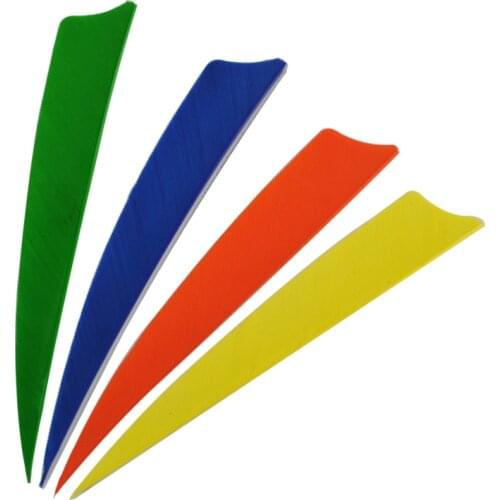 50pcs 4" Arrow Feather Shield Back Left Real Turkey Fletch Archery Bow Accessories Handcraft Fletching Free Shipping