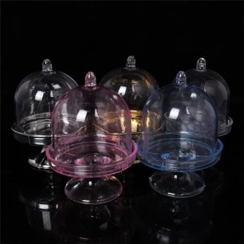 60pcs/lot NEW PS Transparent Plastic Candy Boxes Wedding cake cookies Boxes Supplies Baby Shower Favors Birthday holiday Decor