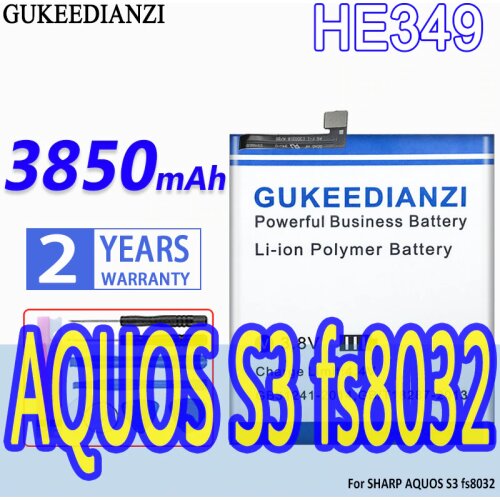 GUKEEDIANZI High Capacity Battery HE349 3850mAh For SHARP AQUOS S3 fs8032 Bateria