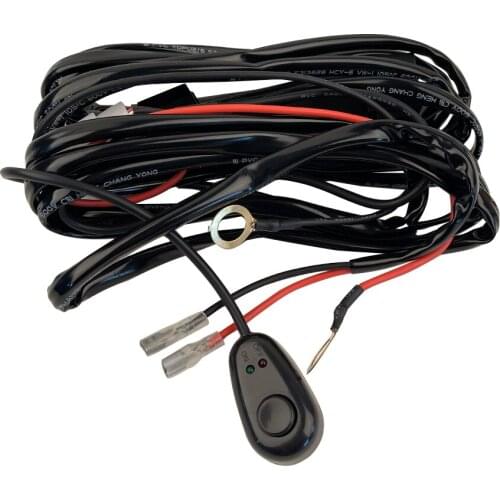 Automobile Universal Wiring Group with Fog Lamp Switch Relay Control two Working Lights Foglamp One Drages Two