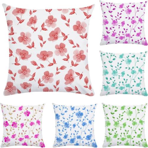 Flower Cushion Cover Small Floral Cotton Linen Pillow Case Throw Wedding Decorative Pillowcase Cushion Covers Wholesale