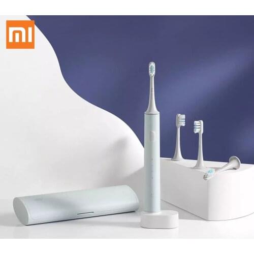 Xiaomi Mijia T500C Electric Toothbrush+4PCS Head Wireless Rechargeable Waterproof Ultrasonic Automatic Toothbrush Work Mijia APP