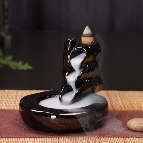 Handmade Porcelain Ceramic Incense Burner Holder Backflow Incense Or Incense Burner Buddhist Decoration Home Aromatherapy Gift