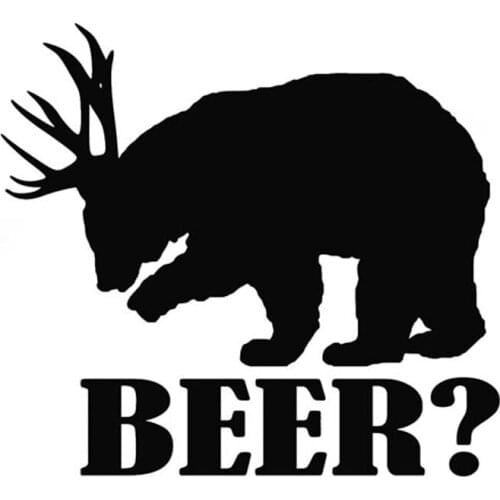 Bear deer beer interesting truck bumper of car sticker Windows vinyl decals motorcycle accessories JDM appearance