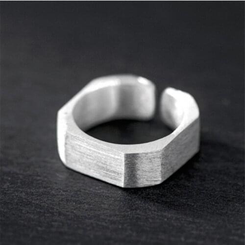 2021 New 925 Sterling Silver Square Charm Finger Ring For Women Retro Party Wedding Fashion Jewelry Accessories jz325