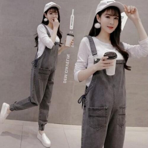 Maternity Jumpsuit Autumn New Arrival Casual Denim Overalls Trousers for Pregnant Women Plus Size Maternity Pant Fashion Jeans