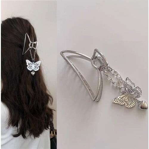 Korean Hollow Metal Semicircle Butterfly Bowknot Hair Claws for Women Girls Barrette Hairpin Hair Clips 2021 New Arrival Trend