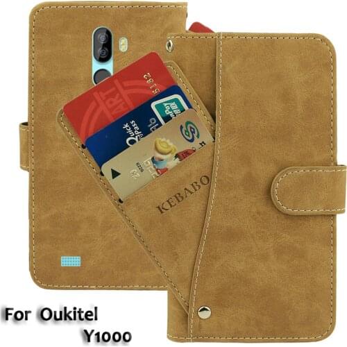 Leather Wallet Oukitel Y1000 Case 6.09" Flip Retro Luxury Front Card Slots Cases Cover Business Magnetic Phone Bags
