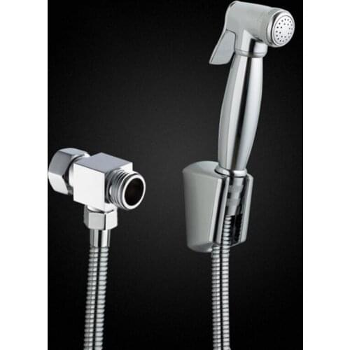 Brass Toilet Hand Held Bidet Sprayer Shower Shattaf Jet Tap Douche kit & Shower Water Separator Valve & Holder & Hose