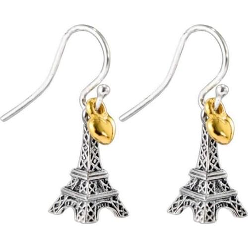 Best Pure S925 Silver Earrings Fashion Heart Dangle Earrings For Women