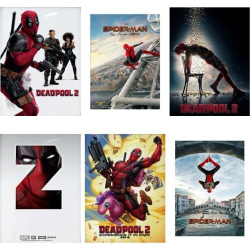 Avengers Spiderman Far From Home Movie Poster Marvel Deadpool 2 Film Diamond Embroidery Mosaic For Rhinestones Decoration Gift