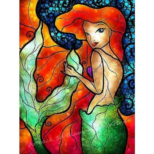 Cartoon girl 5d diamond painting fairy full square drill color diamond mosaic fairyland kit 3D round rhinestone childrens gift