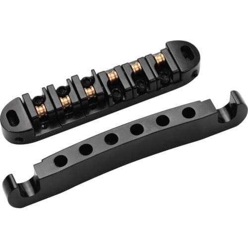 Guitar Roller Saddle Bridge Tailpiece Set with Studs/Wrenches Replacement for LP Electric Guitars guitar accessories