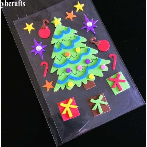 1Bag/Lot Xmas tree 3D foam stickers animal vehicle Flower Mermaid Dinosaur Ocean foam stickers Kids craft diy toys Christmas toy